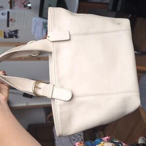 Vintage Coach Waverly Soho Bag, #4133, Bone, 1997